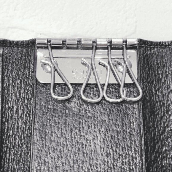 Gucci 6-ring key case, black leather, Sherry line - Picture 6 of 10